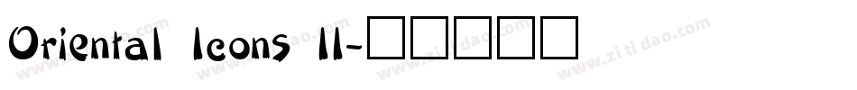 Oriental Icons II字体转换